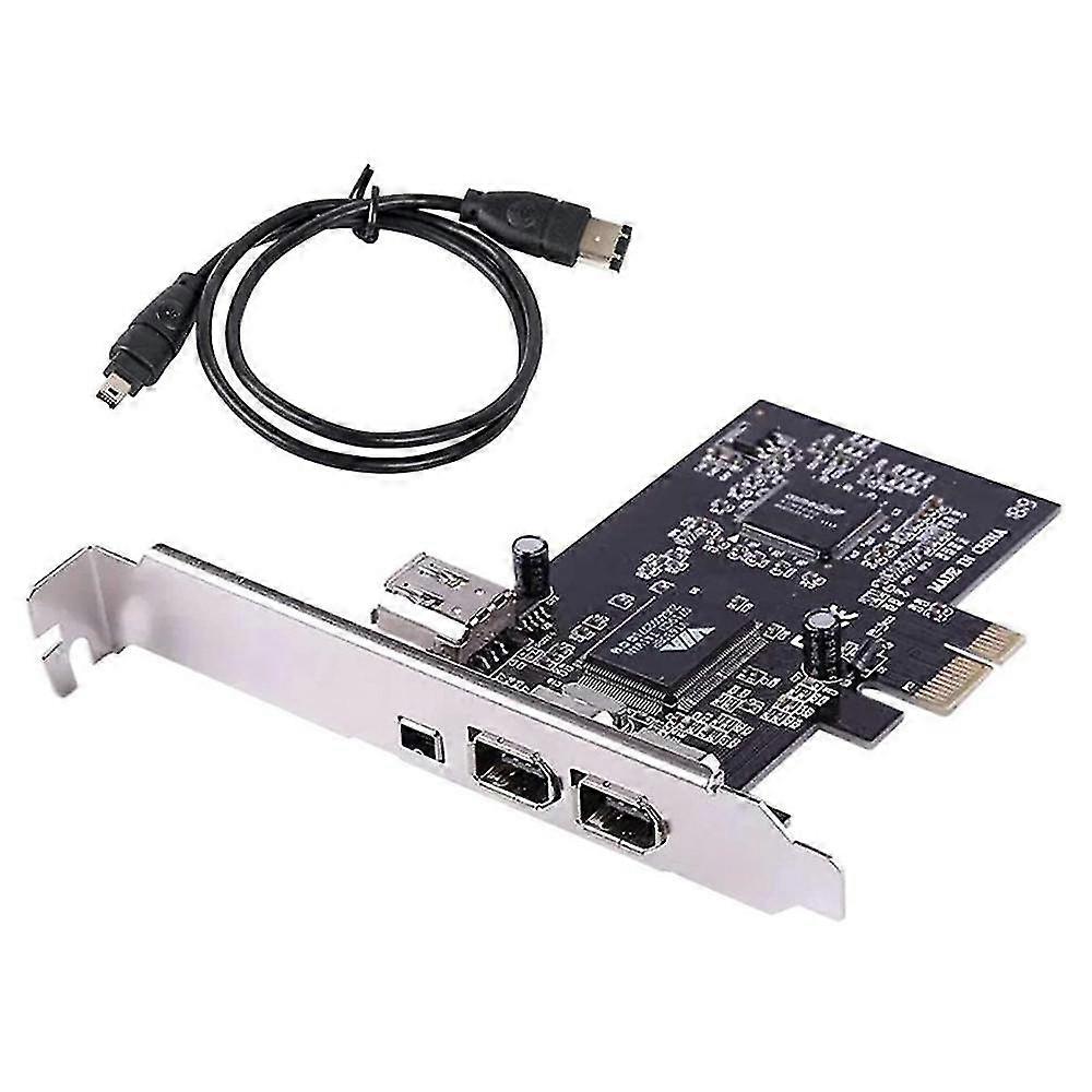 بطاقة PCIE Firewire متوافقة مع نظام التشغيل Windows 10 ، IEEE 1394 PCI Express Controller 4 منافذ (3 × 6 دبوس و 1 × 4 دبوس) + (bbcs