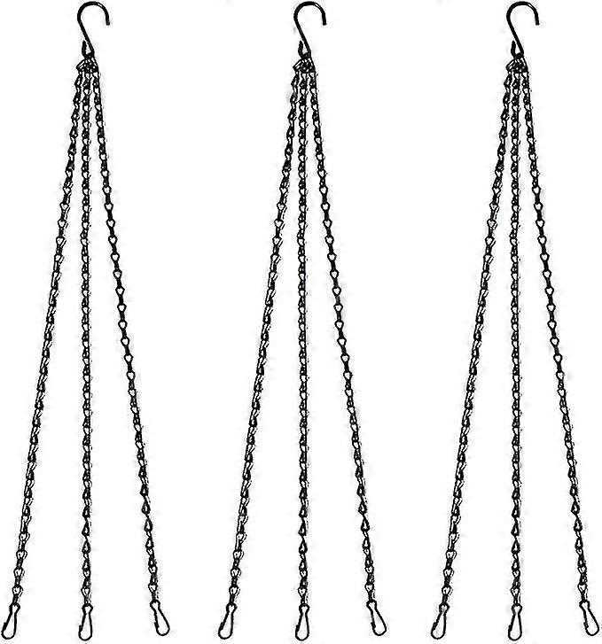 Κρεμαστές αλυσίδες για τις αλυσίδες καλαθιών γλάστρας φυτών 3 κρεμάστρες αλυσίδων αντικατάστασης σημείων για τα φανάρια, τους τροφοδότες πουλιών, τους καλλιεργητές και άλλα στολίδια (24 ίντσα