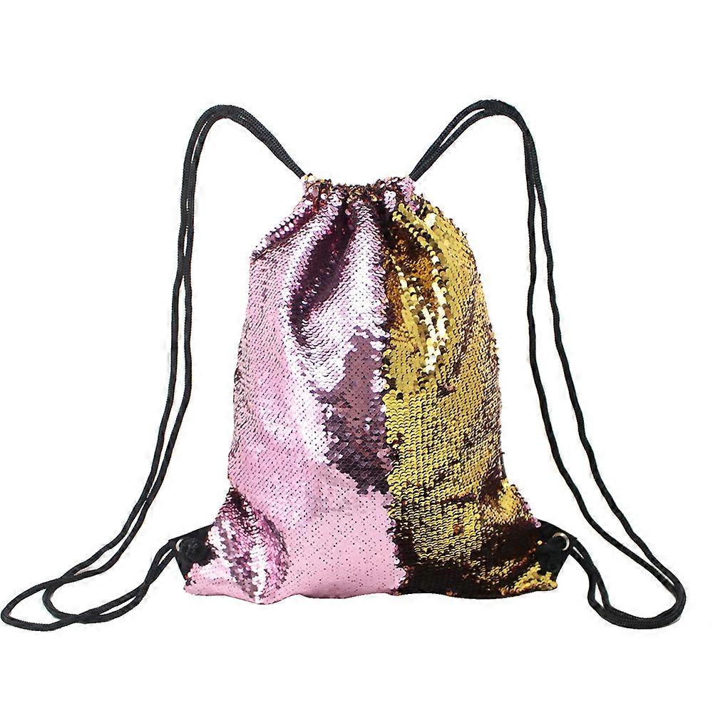 Gym Drawstring Pungi pentru copii Mermaid Sequin Design