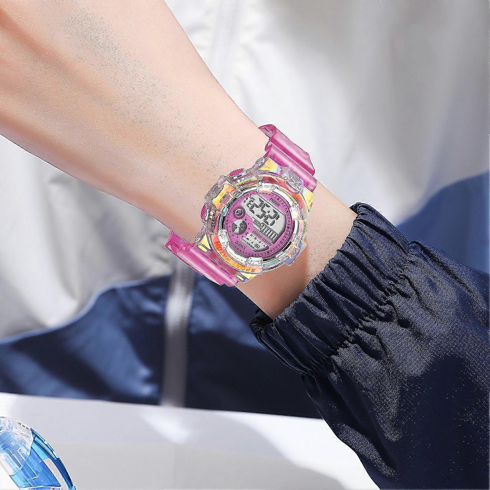 Stylish Kids Digital Watch with Gradient Color, Alarm Clock, and Multi-function