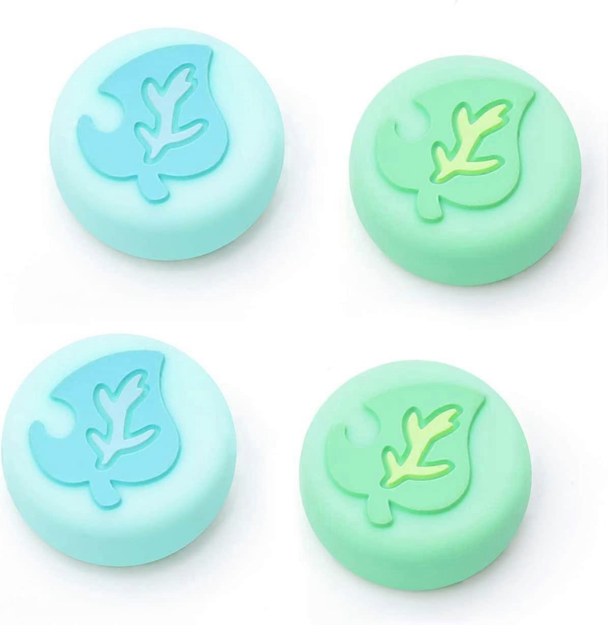 Animal Crossing Thumb Grip Caps Joystick Cap para Nintendo Switch Joy-Con e Switch Lite Controller, Cute Tree Leaf Soft Silicone Consolo Analog Stick