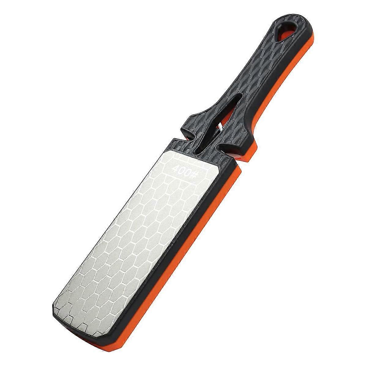 400/1000 Grit Double Sided Knife Sharpener with Ceramic and Tungsten Steel Scissors Slots for Kitch