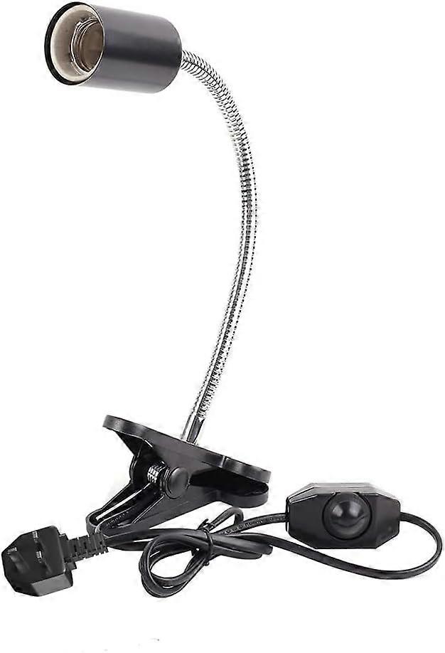 Reptile Heat Lamp, Pet Heating Bulb Holder 360 Adjustable Reptile Light Fixture with Clamp for Reptiles Turtle Tortoise Snake Lizard Small Animals(lam