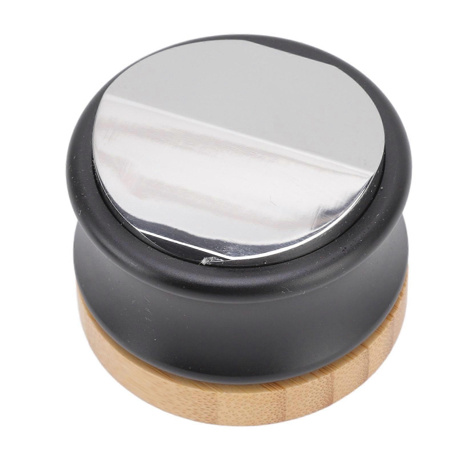 58mm rustfritt stål legering Dual Head justerbar dybde kaffe leveler med bambus base