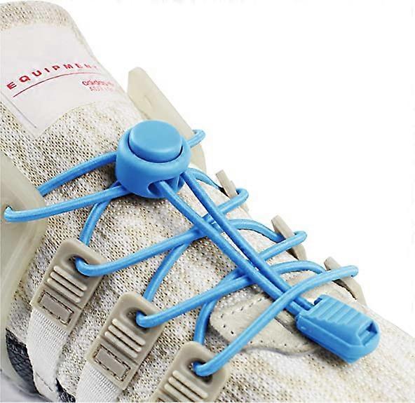 blue Elastic Shoelaces, Self-locking Shoelaces Without Lacing 120CM For Unisex Kids Adults