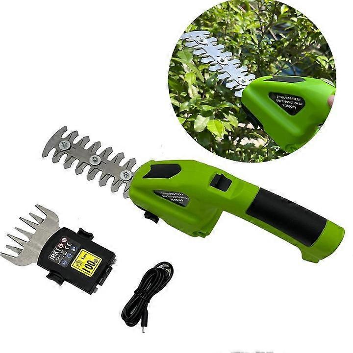 7.2V Cordless Hedge and Grass Trimmer - Grass Shear with Blades, 1500mAh Battery, Charger for Cutting, Pruning