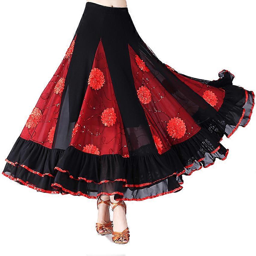 Stage performance dress dance skirt large skirt with lining