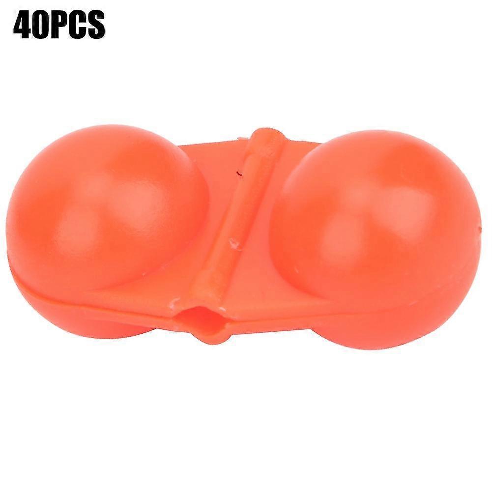40Pcs Portable Double Rattle Sea Fishing Attractor Bell Beads Accessory - Red Fish Luring