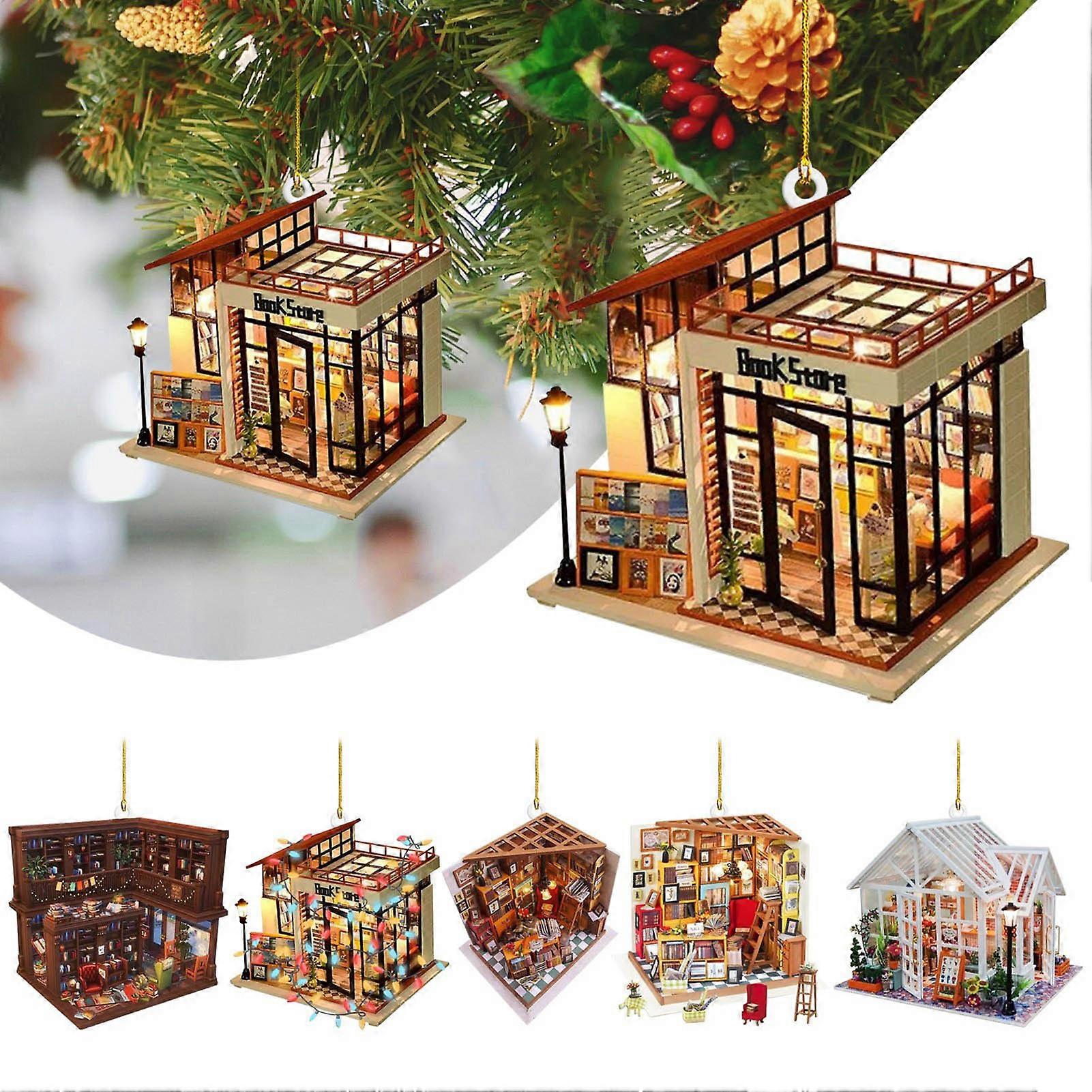 Acrylic Bookshelf Shape Car Pendant Muti-Shape Fine Gadgets Car Decorations Suitable for Home Parties