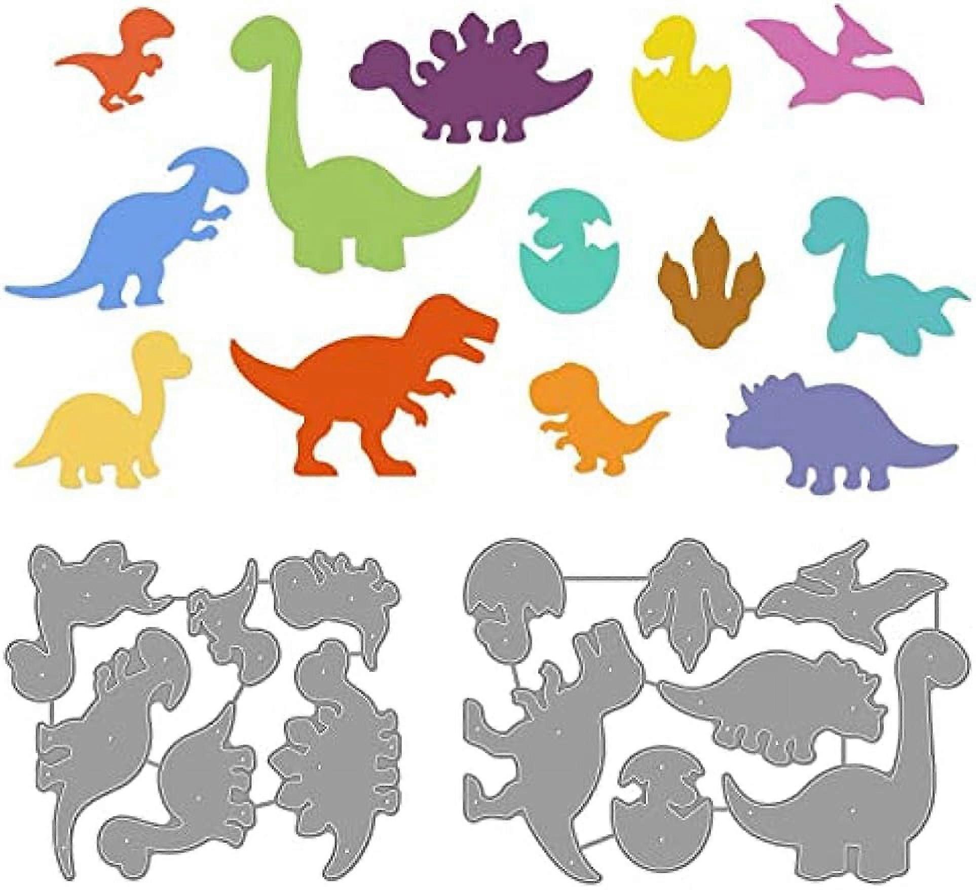 1Set Multiple Types of Dinosaur Patterns Die Cuts Cartoon Animals Dragon Egg Cutting Dies