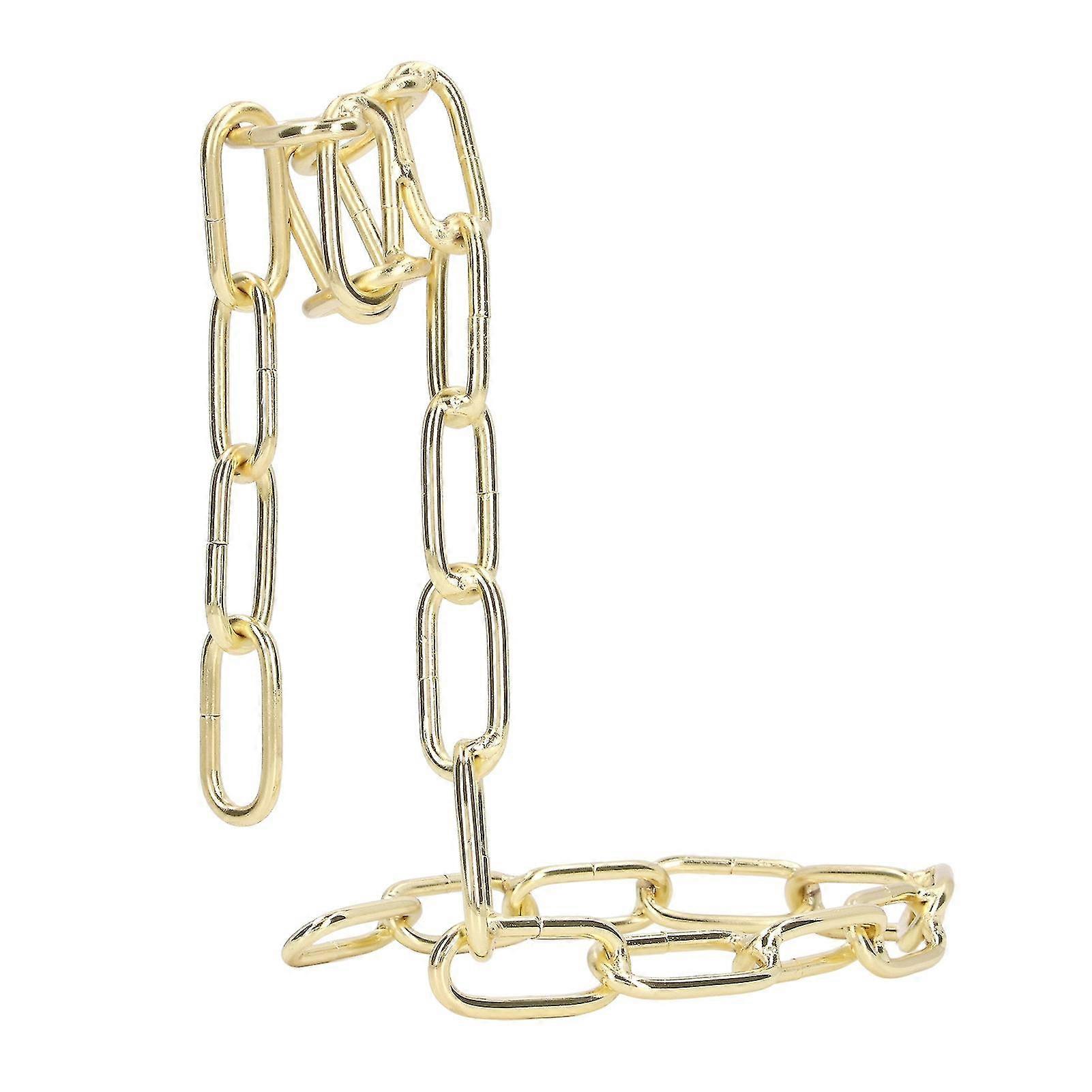 Floating Steel Link Chain Wine Bottle Rack Holder - Holds Bottles in Air, Gold