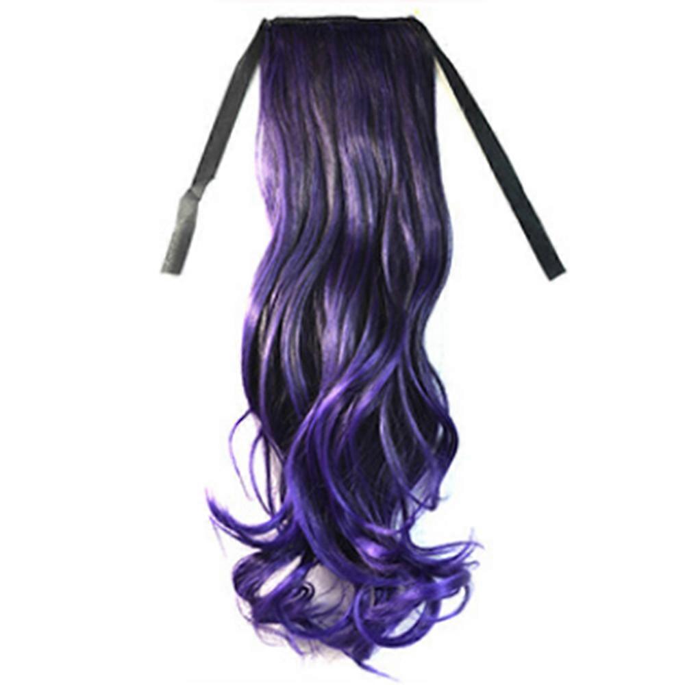 Gradient Ramp Horsetail Lace-up Curled Wig
