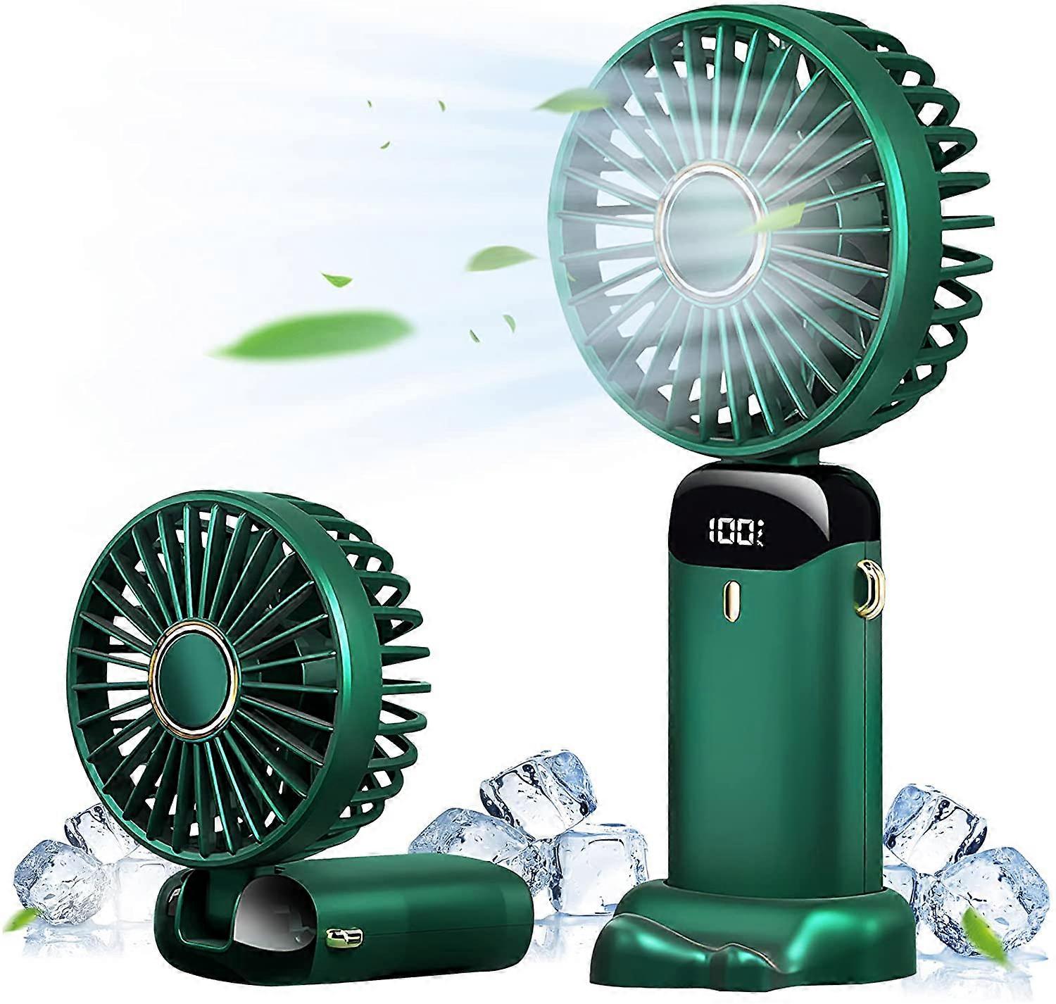 Portable Fan, Handheld Fan Personal Fan 10000mAh Rechargeable with 5 Speeds, Mini Quiet Fan with LED Display