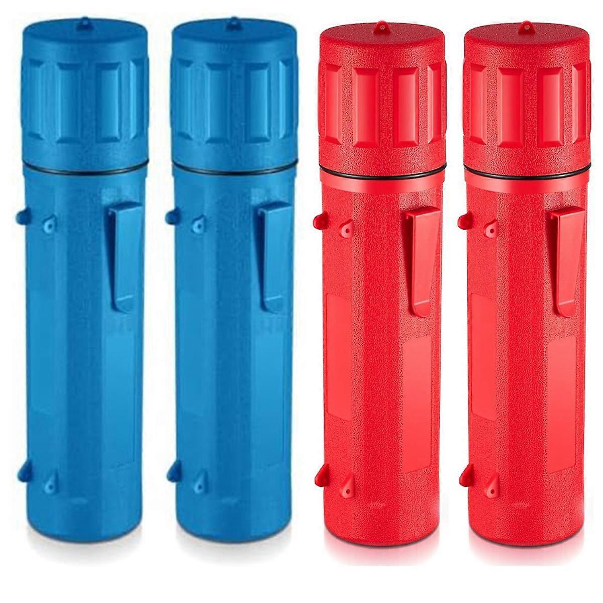 4 Pcs Electrode Rod Storage Tube 14 Inch Welding Rod Storage Airproof Welding Rod Container Waterproof Red & Blue