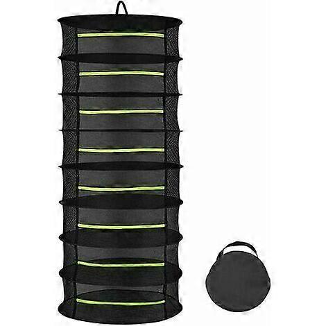 8 Layers Weed Dryer,  60cm Hanging Drying Net, Foldable Drying Net for Hydroponic Plants, Fish, Weeds