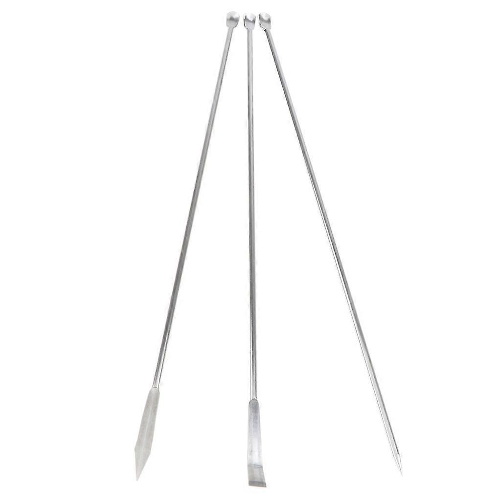 2x3 stuks roestvrij staal Micro Geneeskunde Lepel Set Micro Sampling