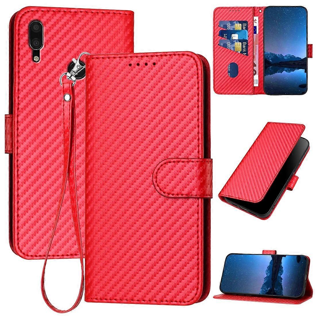 Carbon Fiber PU Case For Huawei Y7 2019