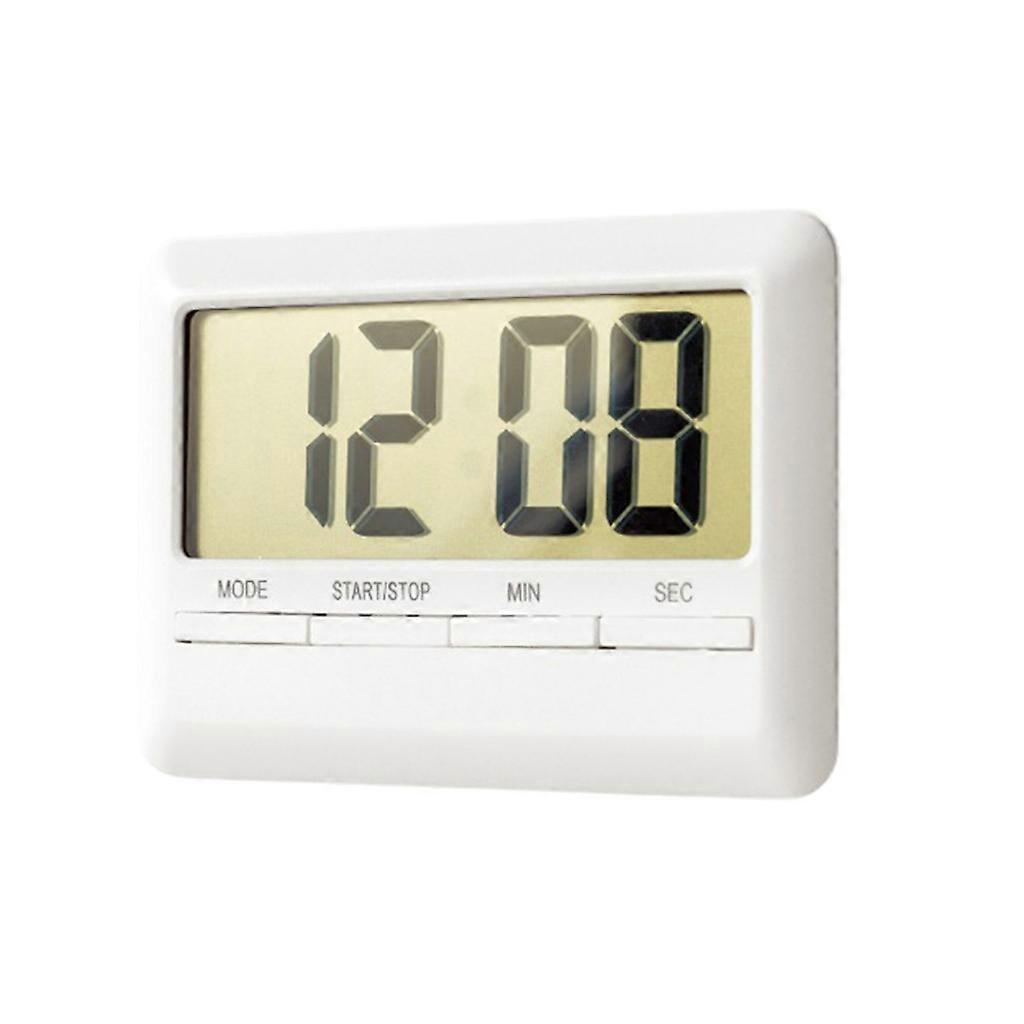 White Magnetic Timer with Alarm and Stopwatch - Ideal for Home and Outdoor Activities