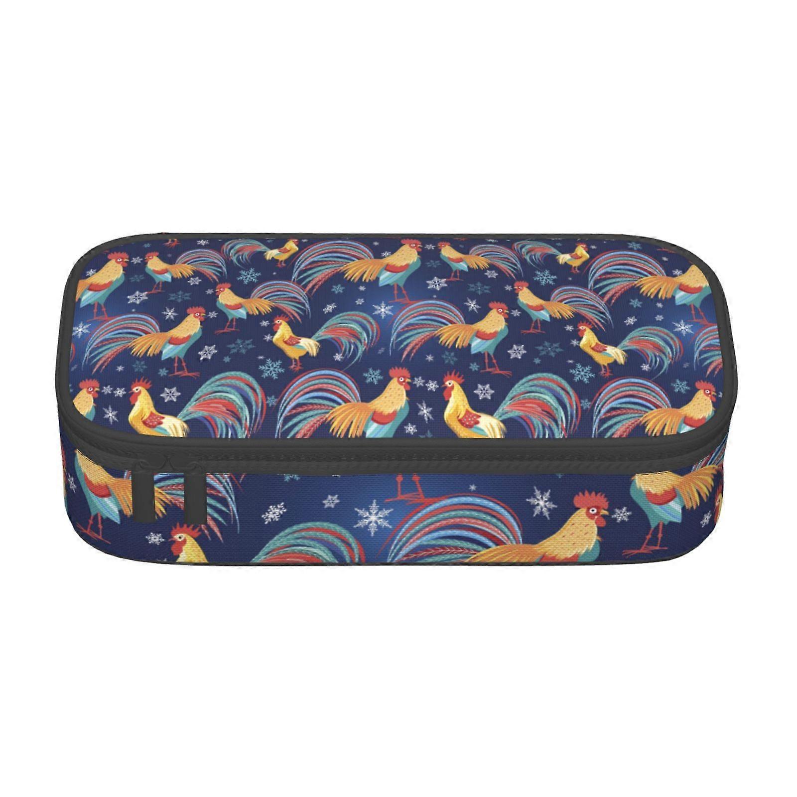 قضية الديك قلم رصاص سعة كبيرة الحقيبة قلم رصاص حقيبة ماكياج لوازم مكتبية القرطاسية صندوق قلم رصاص مع سحاب