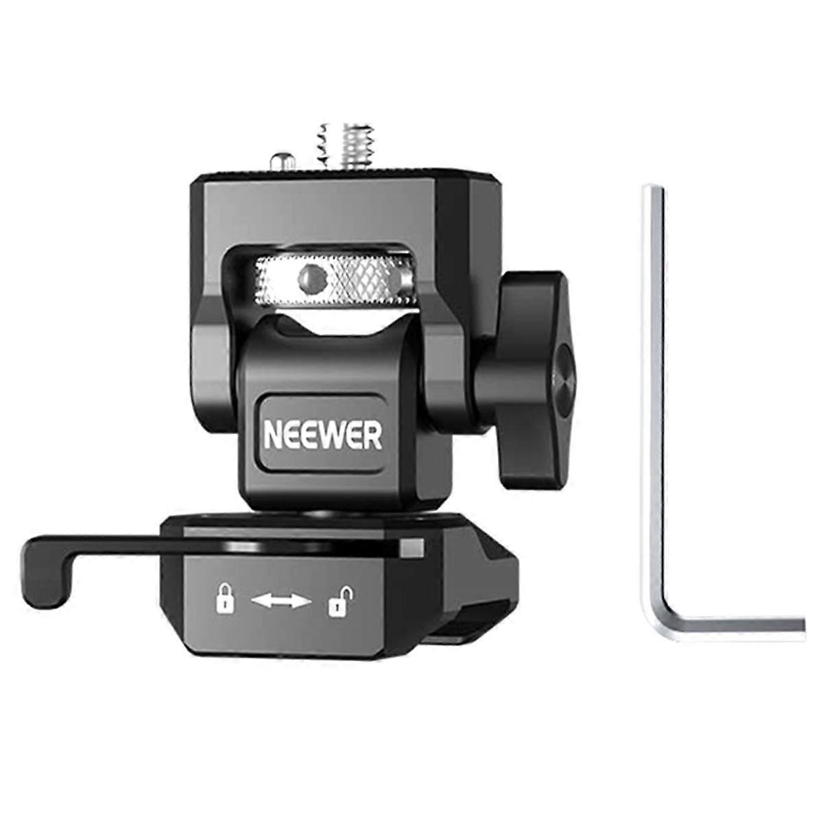 Camera Monitor Mount with QR Clamp 1/4in Screw for 5in 7in Field Monitor 360 Swivel 180 Tilt Damping for Monitor