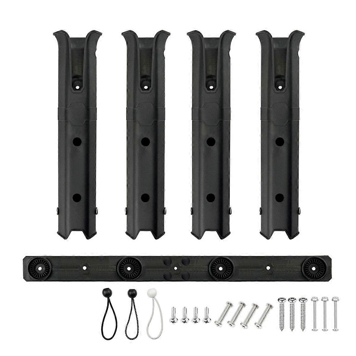Boot Hengel Rack Houder Draagbare Pole Buis Mount Beugel Socket Rack Accessoires Zwart