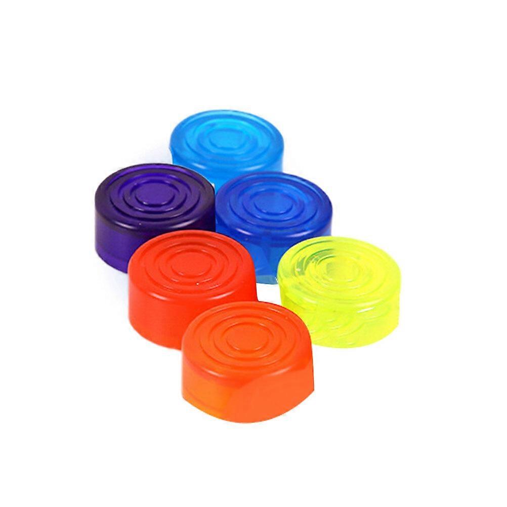 6PCS gitár effekt lábkapcsoló topper láb köröm pedál topper csúszásgátló színes védelem a gitárpedál hatáshoz (sárga, piros, lila, narancs, sötét B