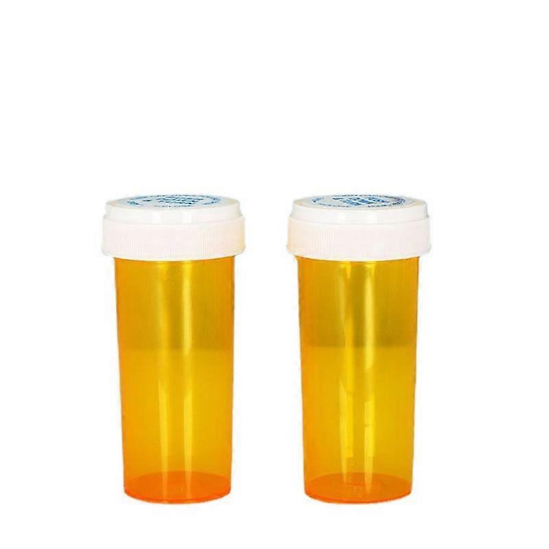 12pcs Plastic Medicine Pill Bottles with Child Resistant Caps Push Down and Turn Prescription Vial, Medicine Container
