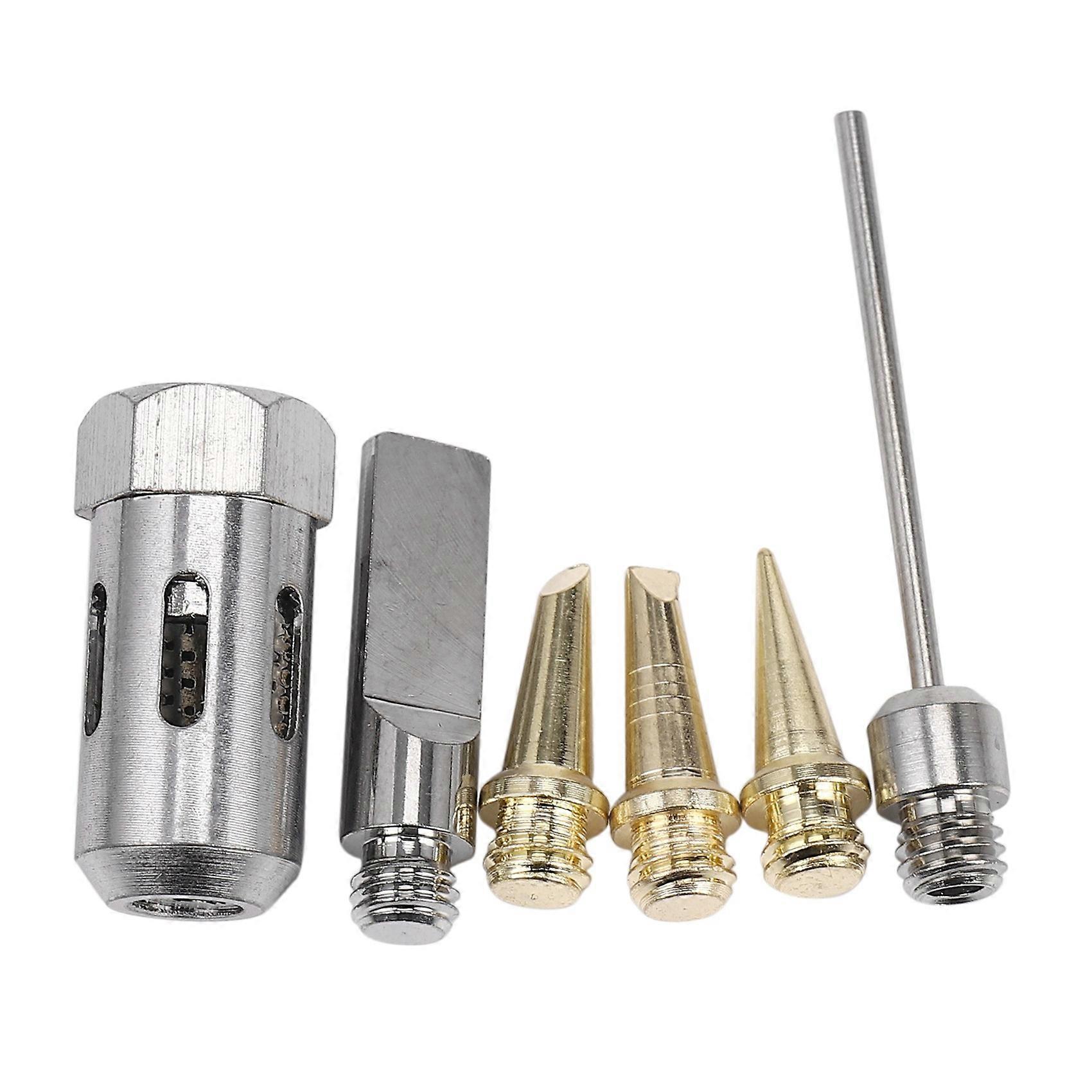 6 Pcs Butane Gas Soldering Tips+Nozzle Butane Gas Solder Tip For Mt-100 Ht-1937 Butane Gas Solderin