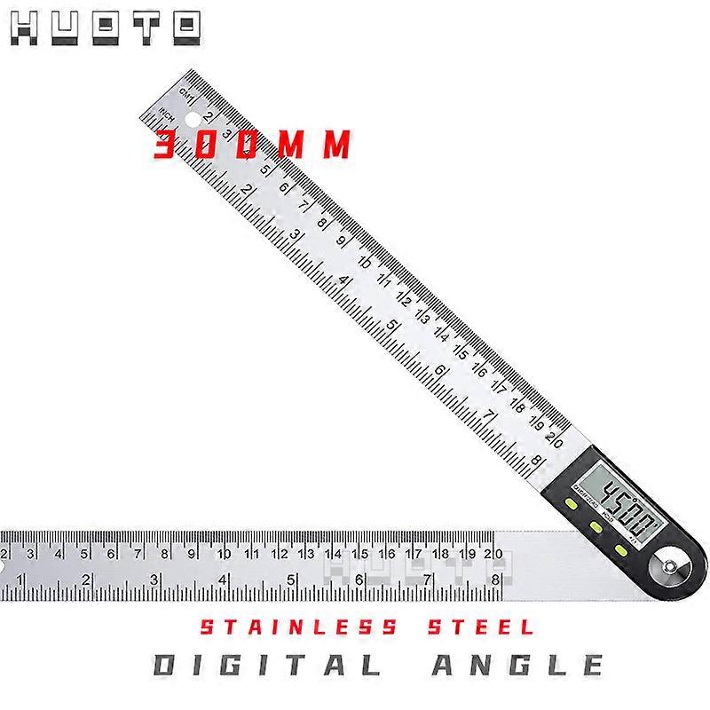 Digital Angle Finder, 0-360stainless Steel Protractor Angle Ruler With Lcd Display, 8 Inch Multi Angle Gauge With Hold And Locking Function For Woodwo