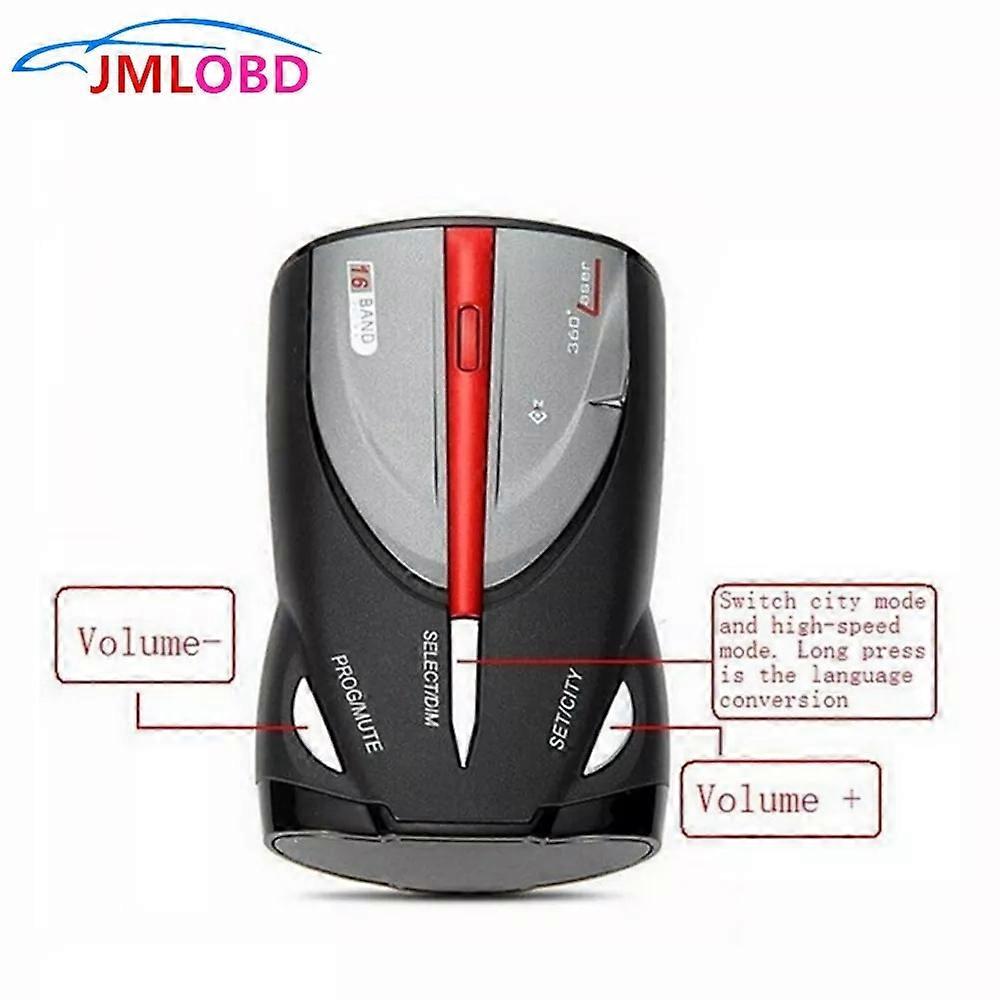 XRS 9880 Car Radar Detector Cobra Full 16-Band Russian & English Language Lacer Anti Radar Detector for Driving