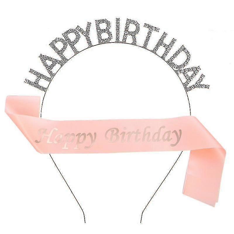 Black Soft Happy Birthday Headband