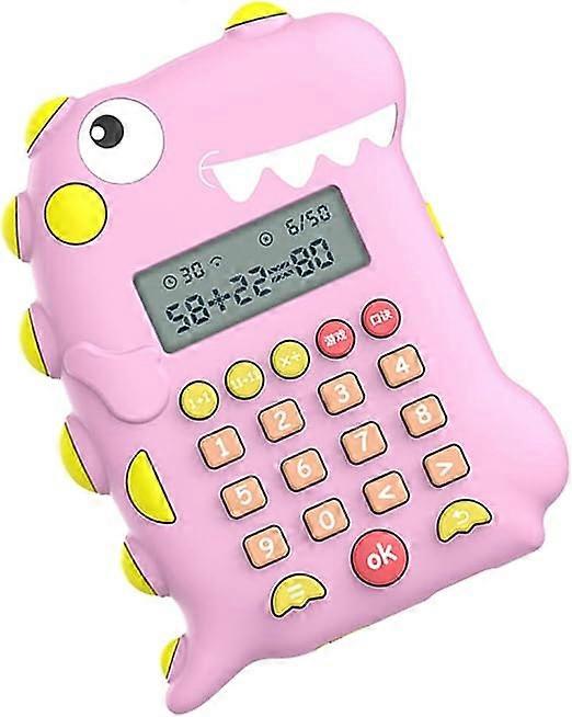 Kids Calculator, Pink Dinosaur Shape Calculator, Math Game Smart Learning Calculator, Office Pocket Calculator