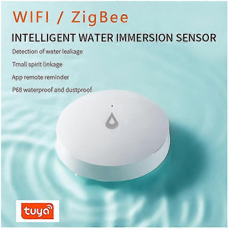 Water Immersing Sensor Zigbee Flood Water Leak Detector Alarm Security Soaking Sensor Waterproof