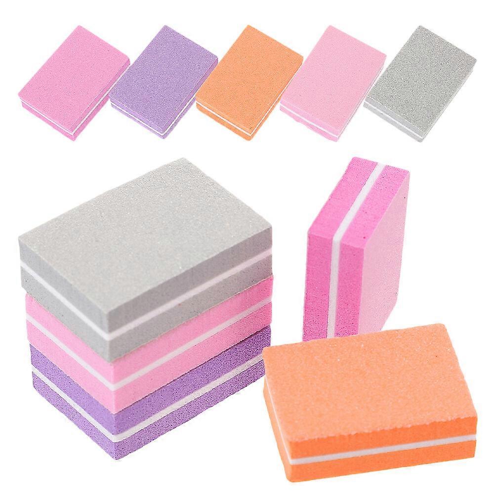 100pcs Buffer Block Nagelfeilen Doppelseitige Polierblock Nagelfeilen Maniküre Schleifen Nagelfeilen