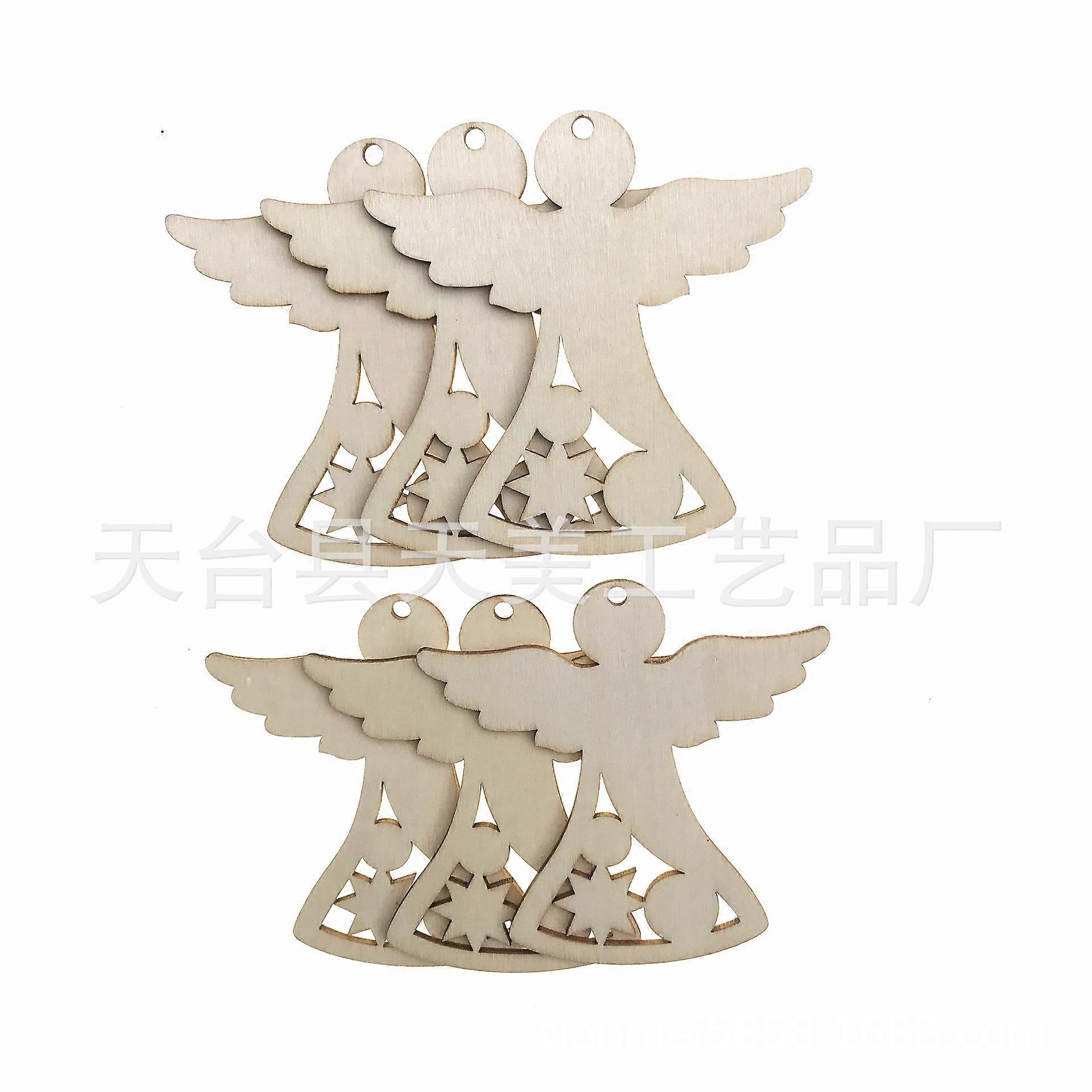 30 قطعة لطيف DIY الحرف اليدوية DIY شرائح الخشب الملاك شكل القواطع الخشبية