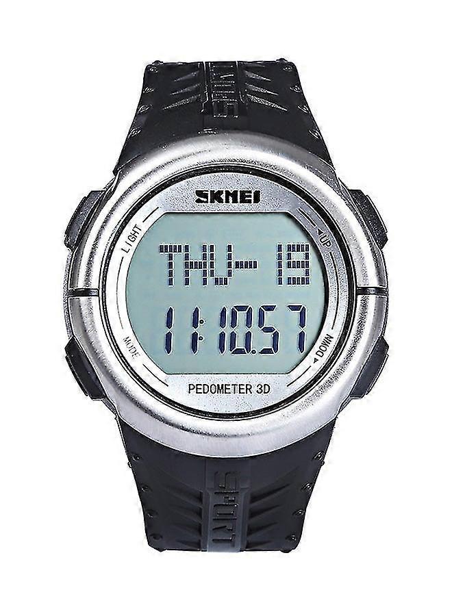 Heart Rate Pedometer Watch Black