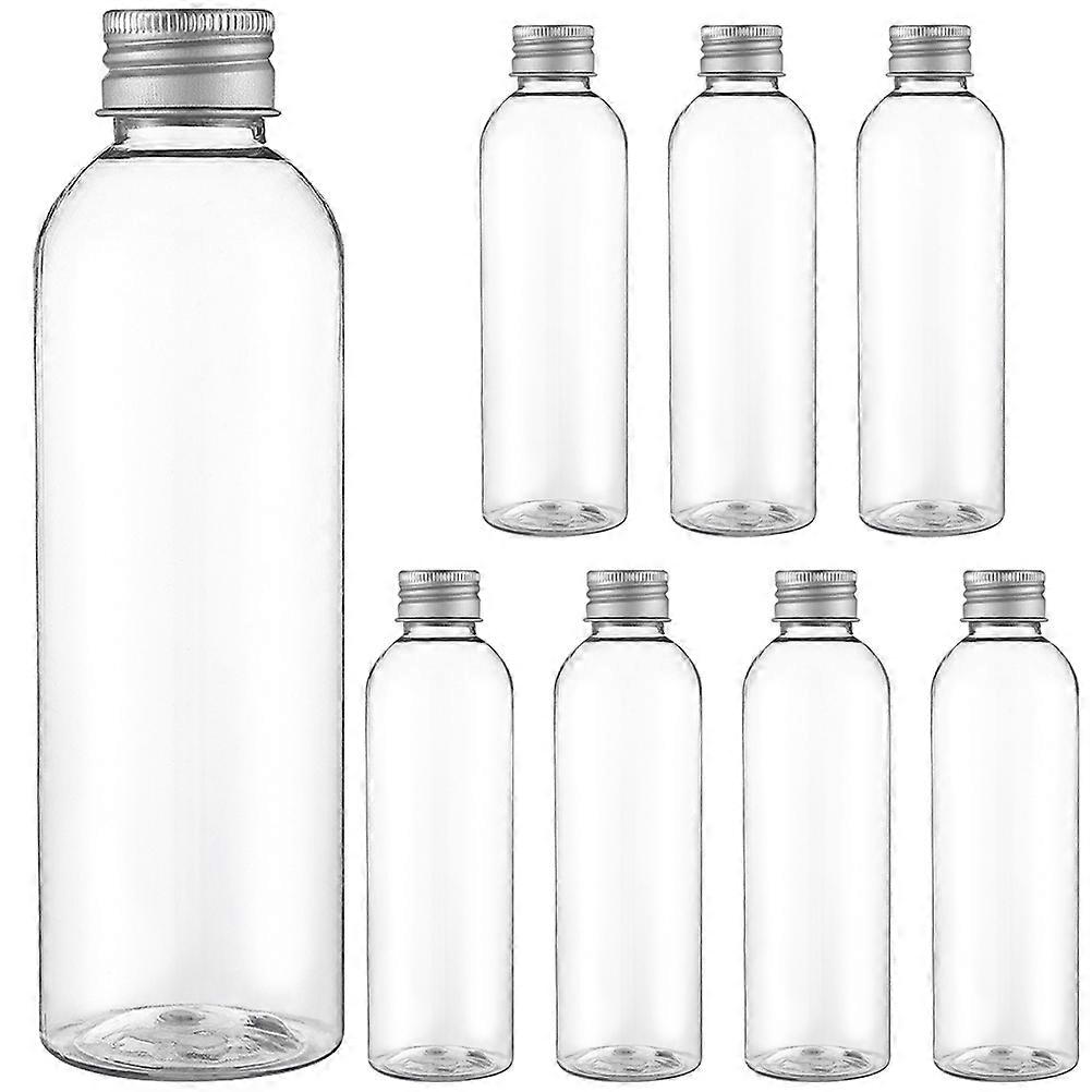 8Pcs Sealing Juice Bottles Empty Drinking Bottles Transparent Juice Bottles Clear Bottles