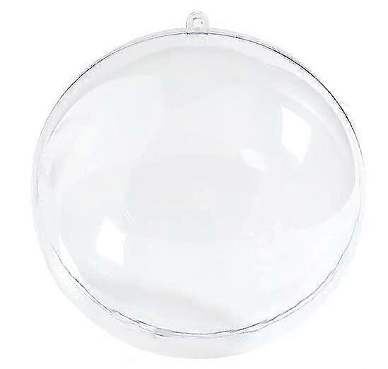 25pcs Transparent Round Fillable Hanging Ornaments Christmas Balls Clear Plastic Fillable Baubles Ball