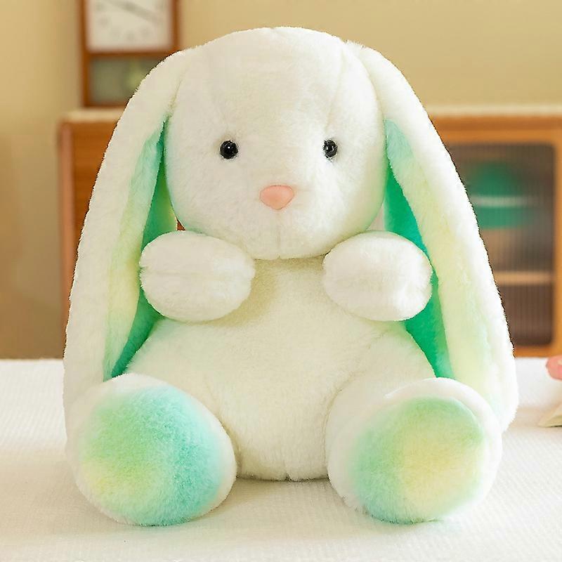 قوس قزح مصبوغ أرنب دمية أفخم ، دمية أرنب متدلية الأذنين ، دمية أرنب طفل ، لعبة فخم وسادة حديثي الولادة ، هدية للأطفال ، هدية عيد ميلاد وعيد الميلاد