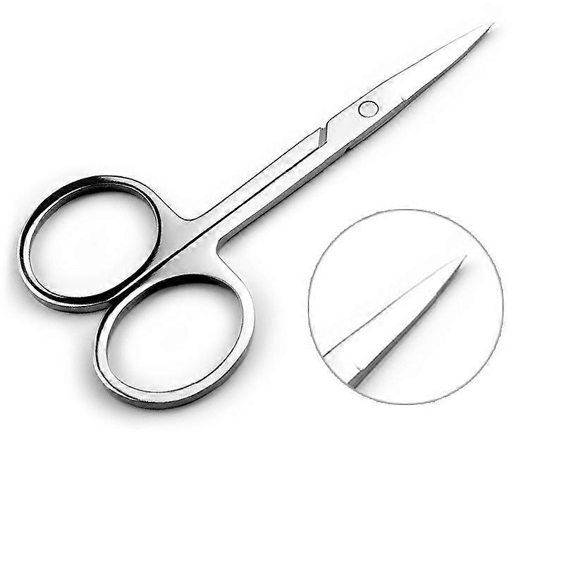 جديد المهنية غير القابل للصدأ الأظافر الحاجب الأنف رمش بشرة المتقلب آلة إزالة الشعر مقص مانيكير أداة منحني باديكير مقص