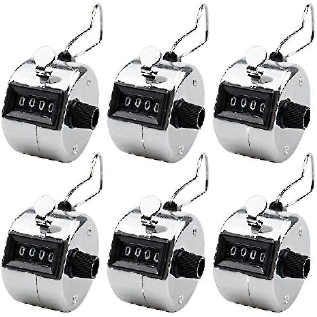 2/6 Pack Metal Hand Tally Counter Digital Lap Counter Clicker Handheld Mechanical Number Click Counters