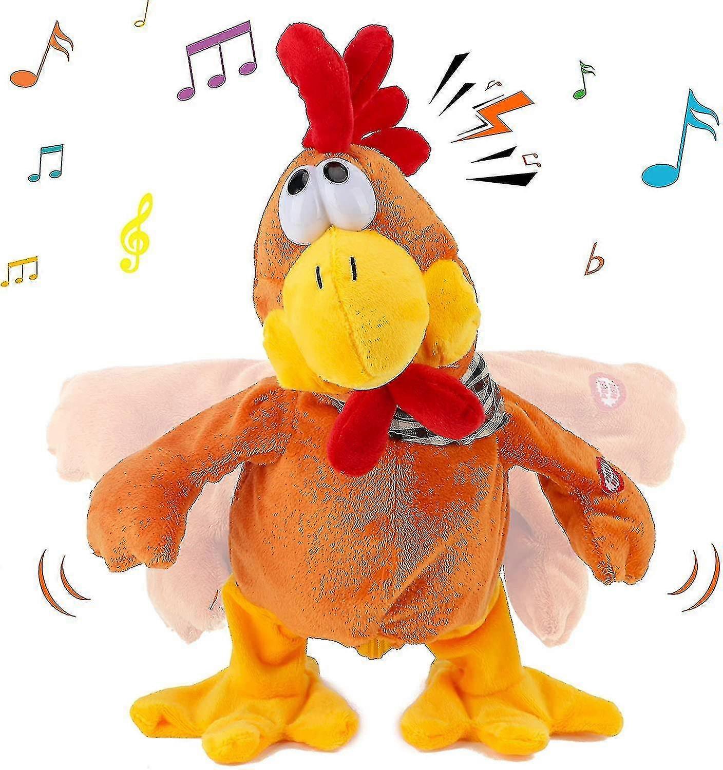 Elektrisk kylling fyldt dyr squawking kylling musikalsk walking sang vinker hane