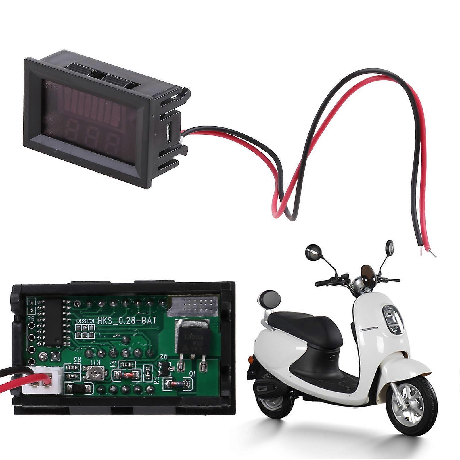 12V 24V 36V 48V 60V 72V Voltage Meter Voltmeter Battery Capacity Indicator