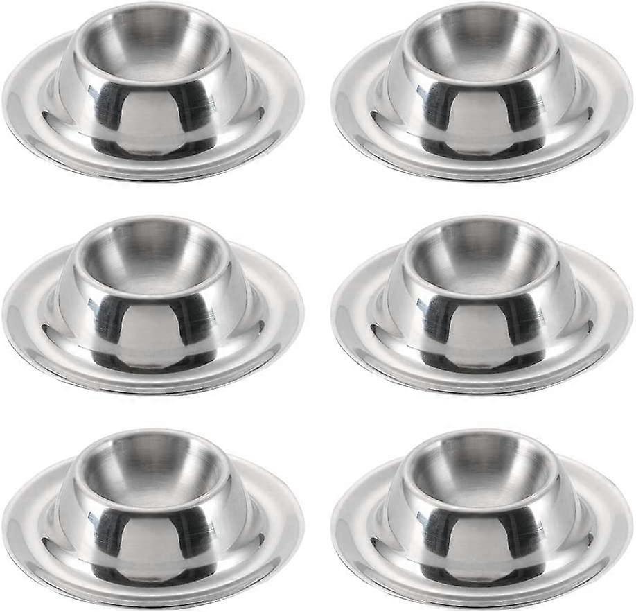 Stainless Steel Egg Cup Egg Holder Set of 6 Egg Cup Set Polished Stackable Egg Cup Egg Cup
