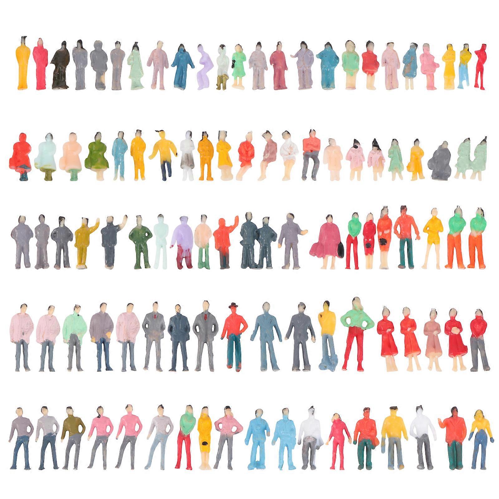 100pcs Mini Doll Modell Dekor Simulation Figur Ornament Kinder Mini Plaything