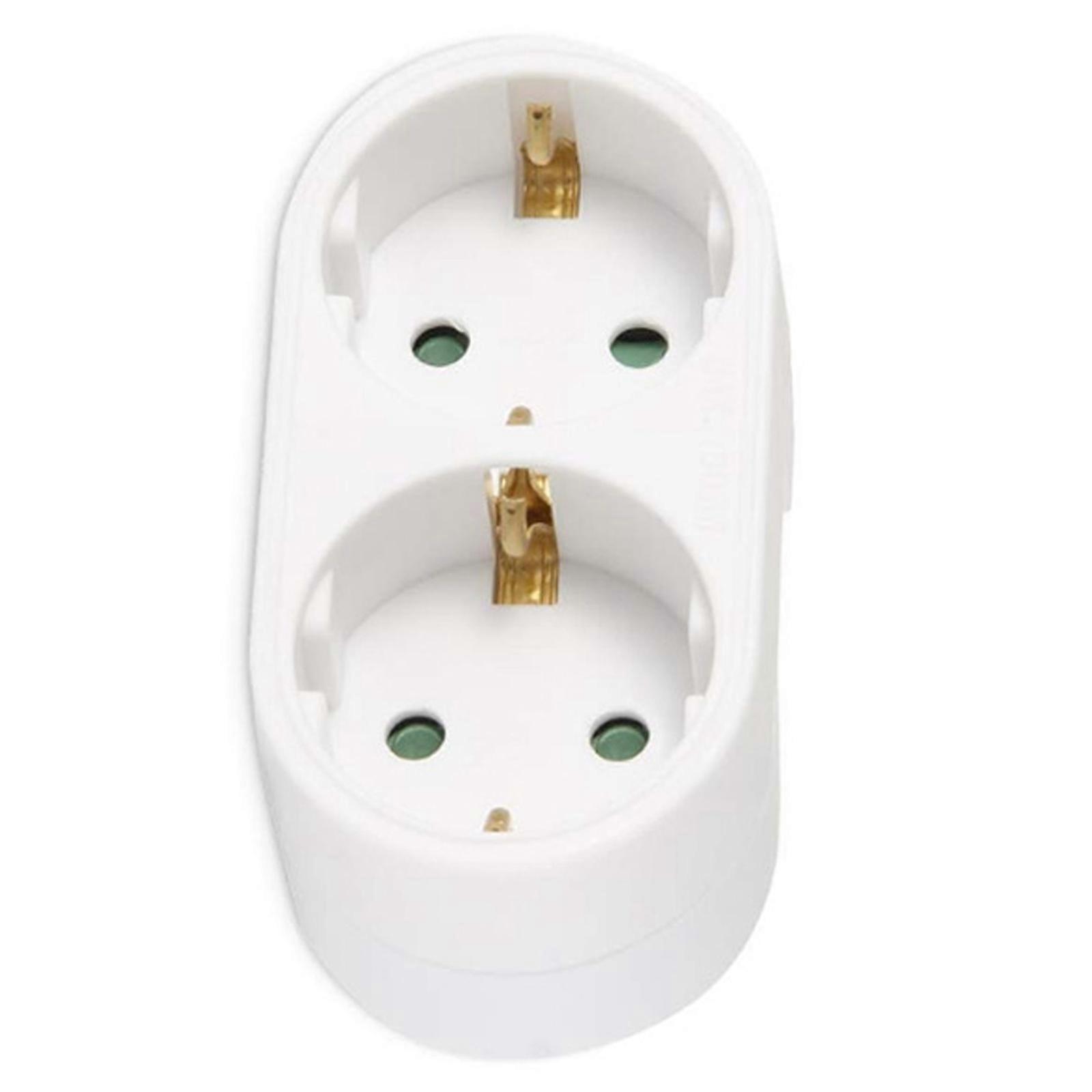 Two Way Socket Expanders Simple Designings 2 in 1 Socket Converter Convenient Power Solution for Multiple Electrical  White