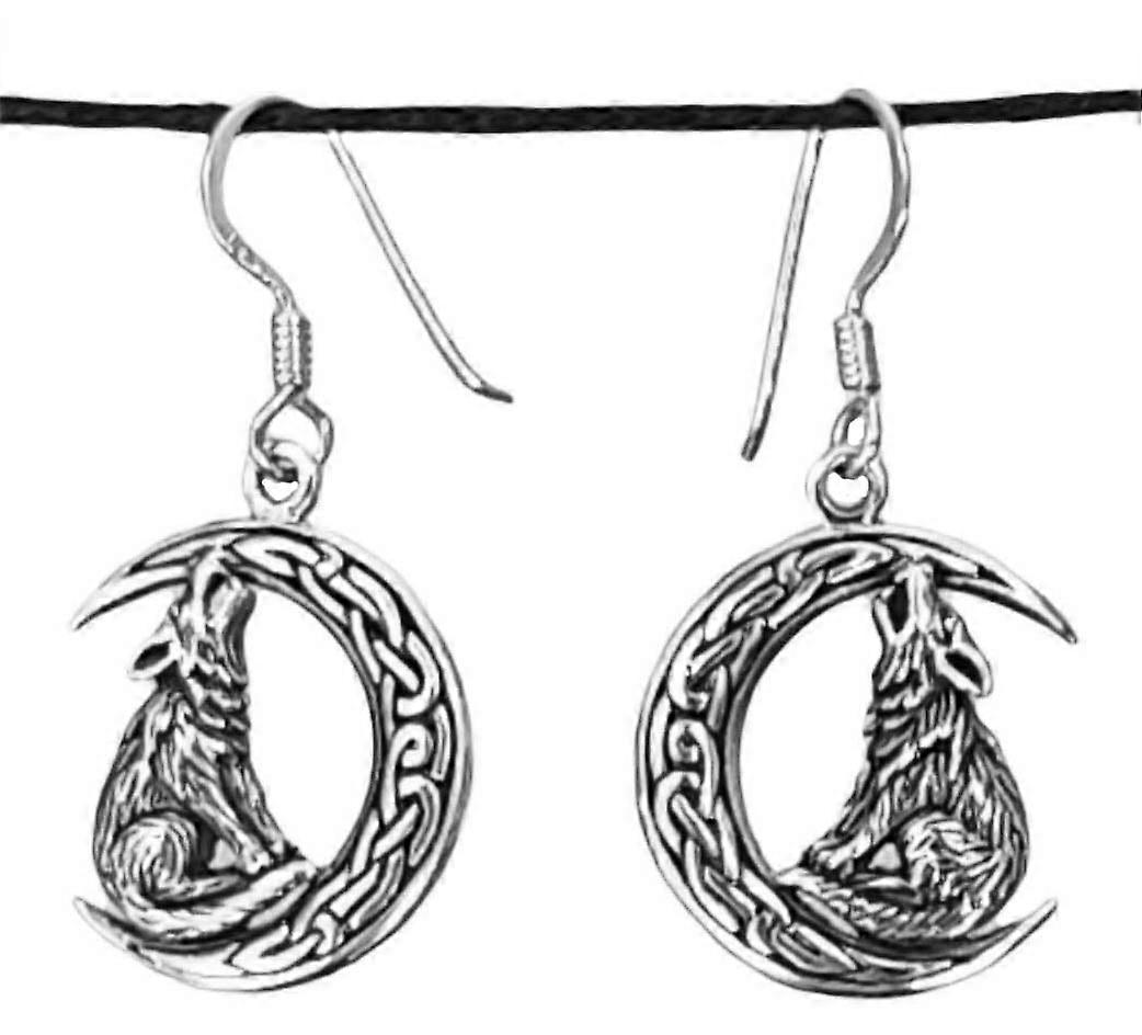Earring 21 Wolf in the Moon - Silver