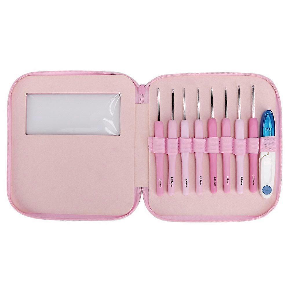 8Pcs/Set Household Soft Plastic Crochet Hook Kit Knitting Needle Sewing Tool Accessories