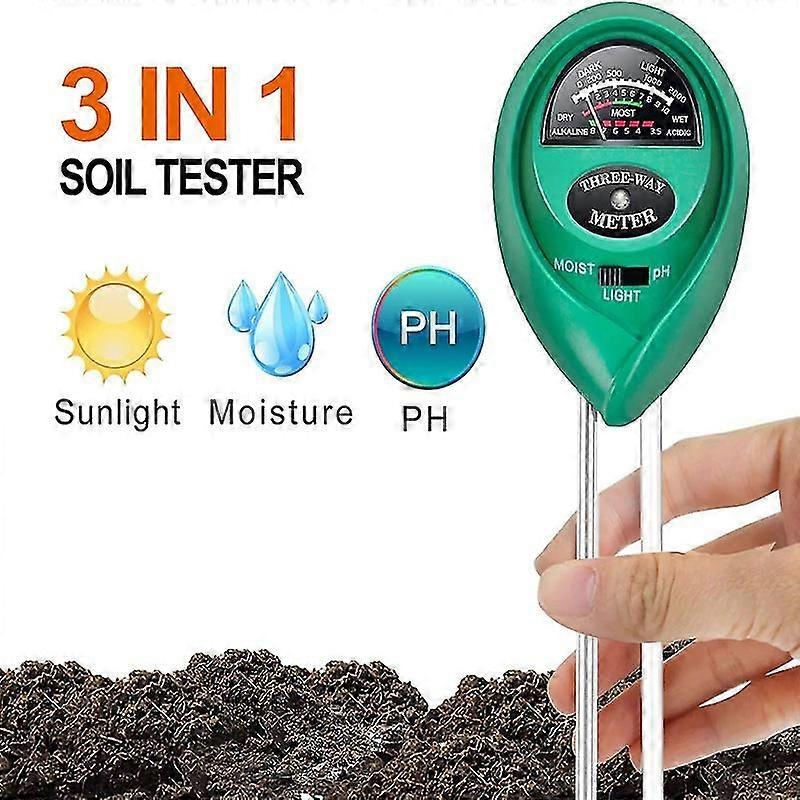 Soil Tester, Soil Moisture Meter, 3-in-1 Plant Tester, Soil Moisture Meter And Soil Ph Tester For Plant Soil, Garden, Farm, Lawn,8044