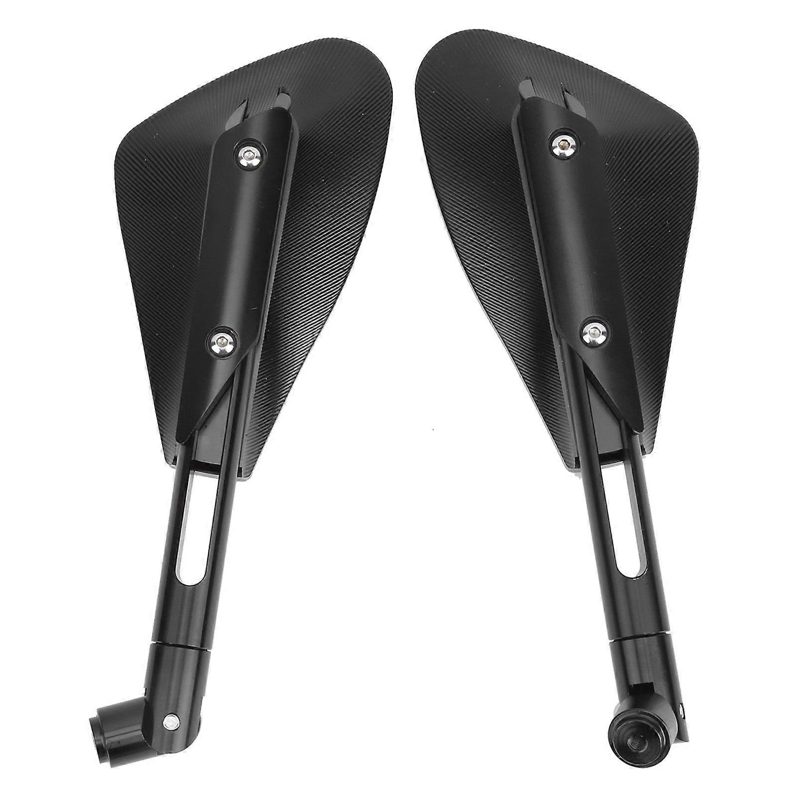 2Pcs Motorcycle Rearview Mirrors Universal Rear View 7/8in 22mm Handlebar CNC Aluminium Alloy